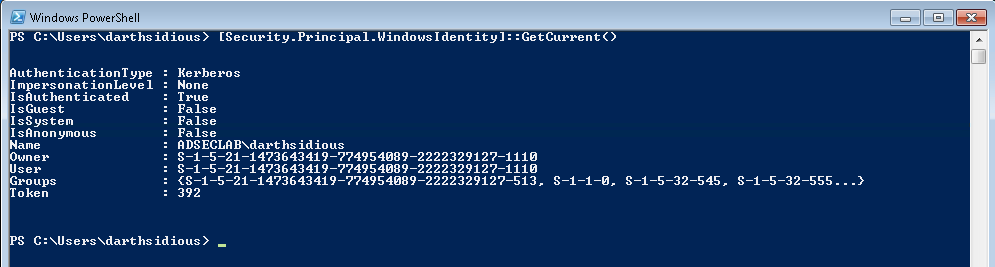ADS-PowerShell-WhoAMI-DS